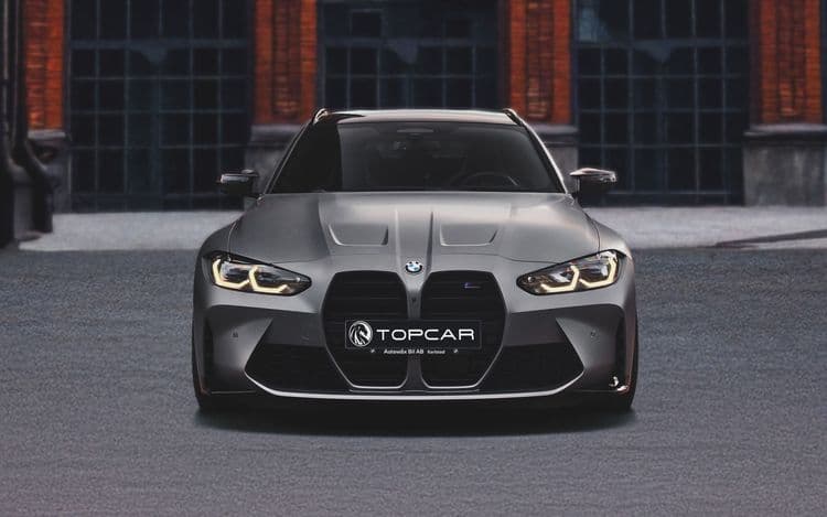 BMW M3 Touring Matte Grey аренда в Москве вид спереди