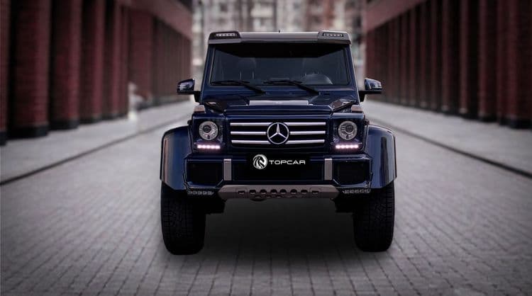 Mercedes G500 4x4 вид спереди премиальный внедорожник для аренды в Москве