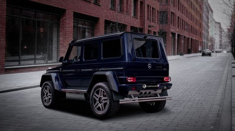 Mercedes G500 4x4 экстерьер внедорожника с высоким клиренсом