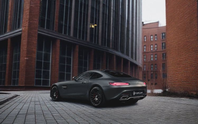 Mercedes AMG GTS экстерьер автомобиля с задним приводом