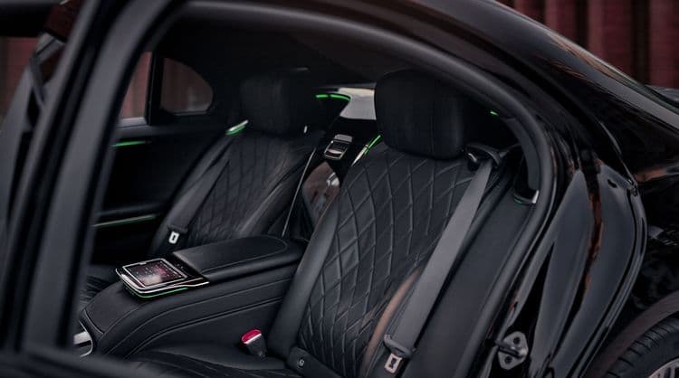 Задние пассажирские места Mercedes W223 Brabus интерьер автомобиля