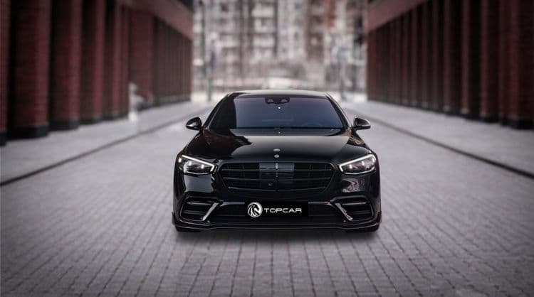 Mercedes W223 Brabus вид спереди представительский седан для аренды в Москве